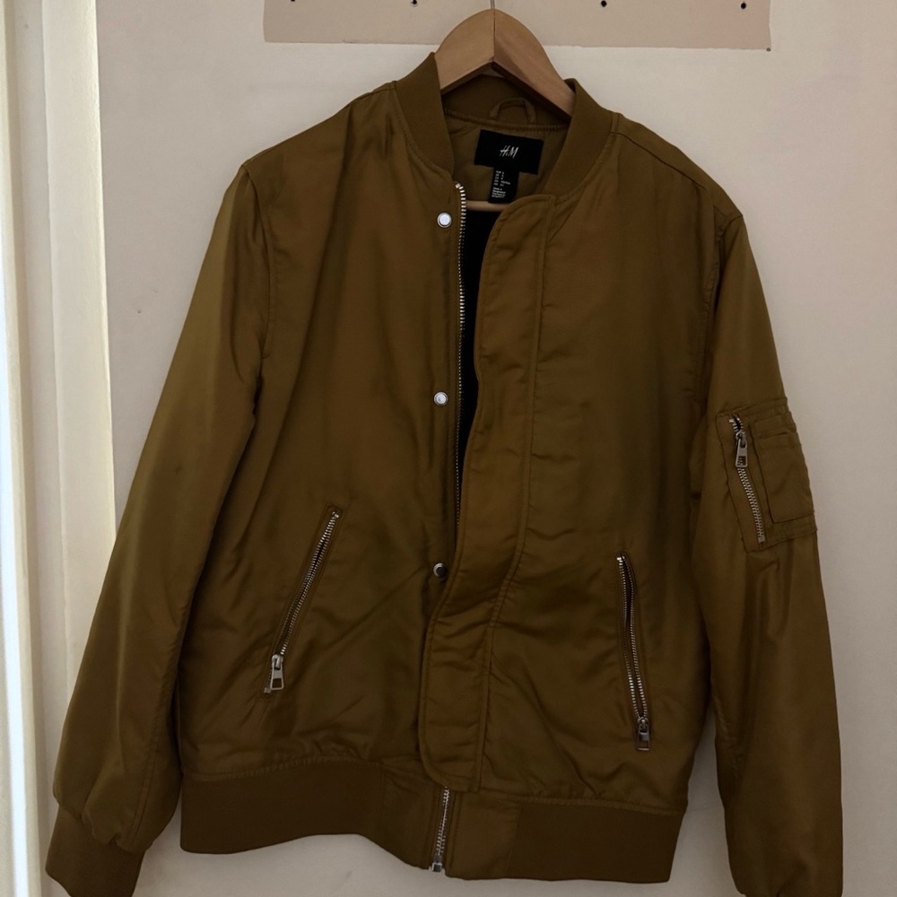 H&M Men's Tan Bomber Jacket